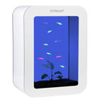 LiveAquaria GloFish Danio Aquarium Kit Cubi White